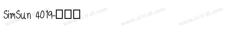 SimSun 4019字体转换